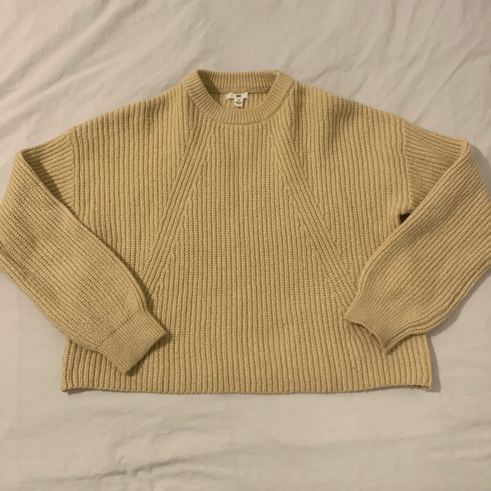 BP knit sweater tan beige dark oatmeal size m